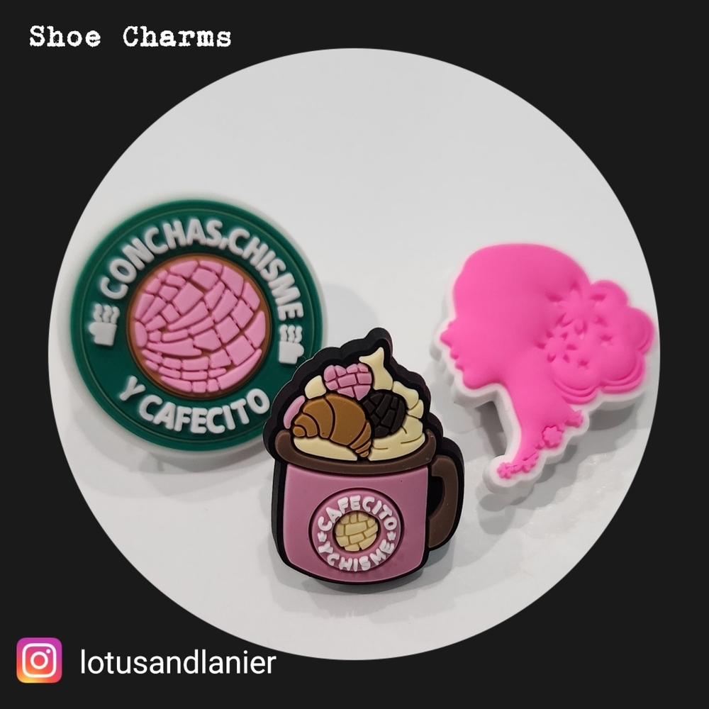Shoe Charms "Cafecito" Set of 3
